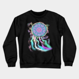 Colorful Native American Mandala Dream catcher art Crewneck Sweatshirt